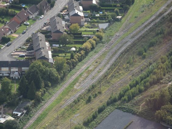 L'emprise ferroviaire...