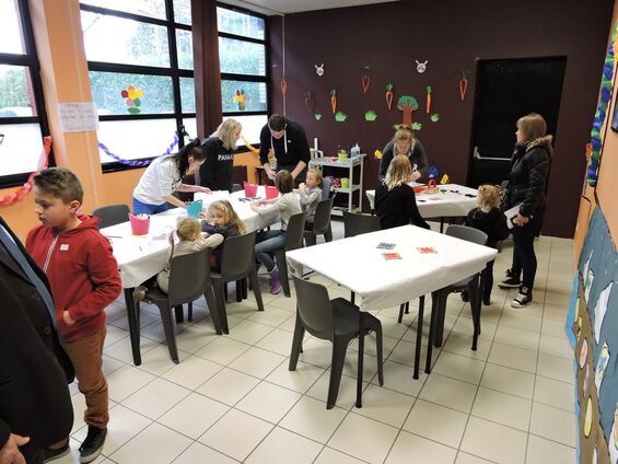 Un lieu d'accueil pour les plus petits était prévu et encadré par les lycéens