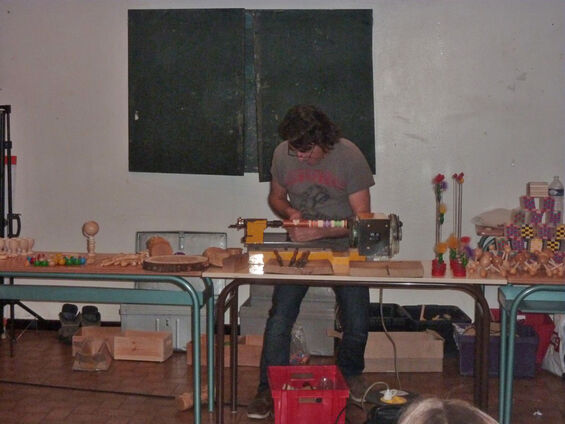 L'artiste au travail...