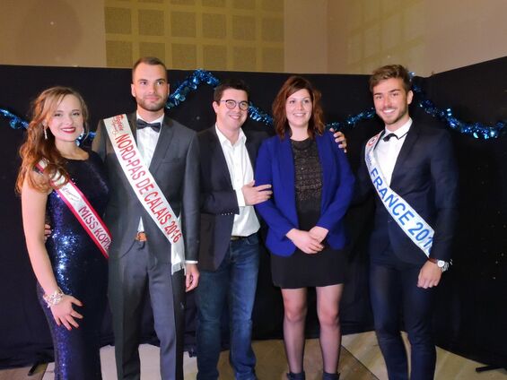 Miss Kopierre, Modèle Élégance France 2016, Xavier Bartoszek et Élodie (membres du jury) et Modèle Élégance France 2015