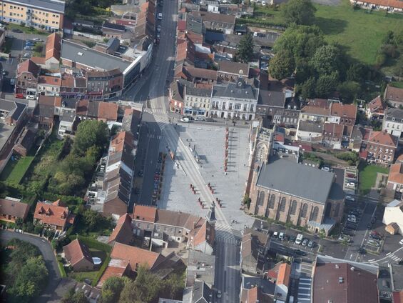 Centre-ville au dessus de la rue Gambetta...